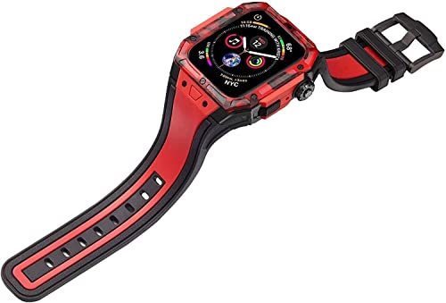 Kit modification Apple Watch carbone titane bracelet caoutchouc