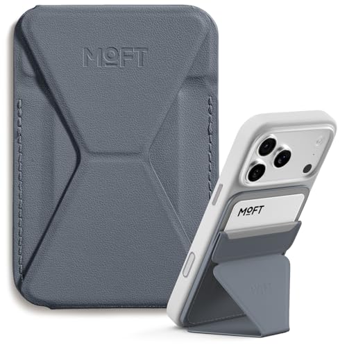 Image of MOFT Magnetic Wallet Stand Compatible with iPhone 16 /15 /14 /13 /12 Series, Angle Adjustment MOVAS Phone Stand, Light Cool Grey