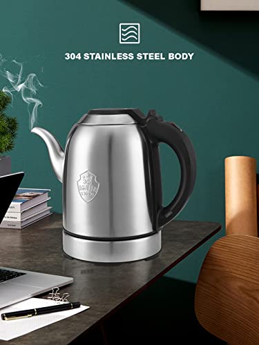 Bouilloire 1,2L acier inoxydable 304 wisdom argentée pour thé et café - 4