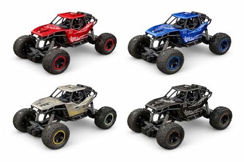 Image of RC Off-Road Rock Crawler Buggy, Black, 4WD Remote Control Monster Truck, Desert Trail Toy Vehicle with Controller (Warning- Random Colour)