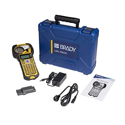 Brady M210 Étiqueteuse Portable - Machine à Étiquettes - Imprimante d'Étiquette Industrielle - Mallette, Batterie, Cordon d'alimentation EU et 1 Cartouche d'Étiquettes Inclus - remplace BMP21-PLUS