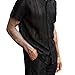 Men's Elegant lace semi Transparent Short Sleeved Shirt for Casual Vacation Beach top