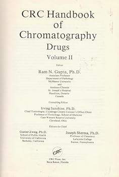 Handbook of Chromatography Drugs (C R C HANDBOOK OF CHROMATOGRAPHY)