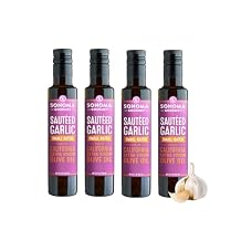 Sonoma Gourmet Sauteed Garlic Flavored Olive Oil | 100% California Extra Virgin Olive Oil | 8.5 FL OZ Pack of 4