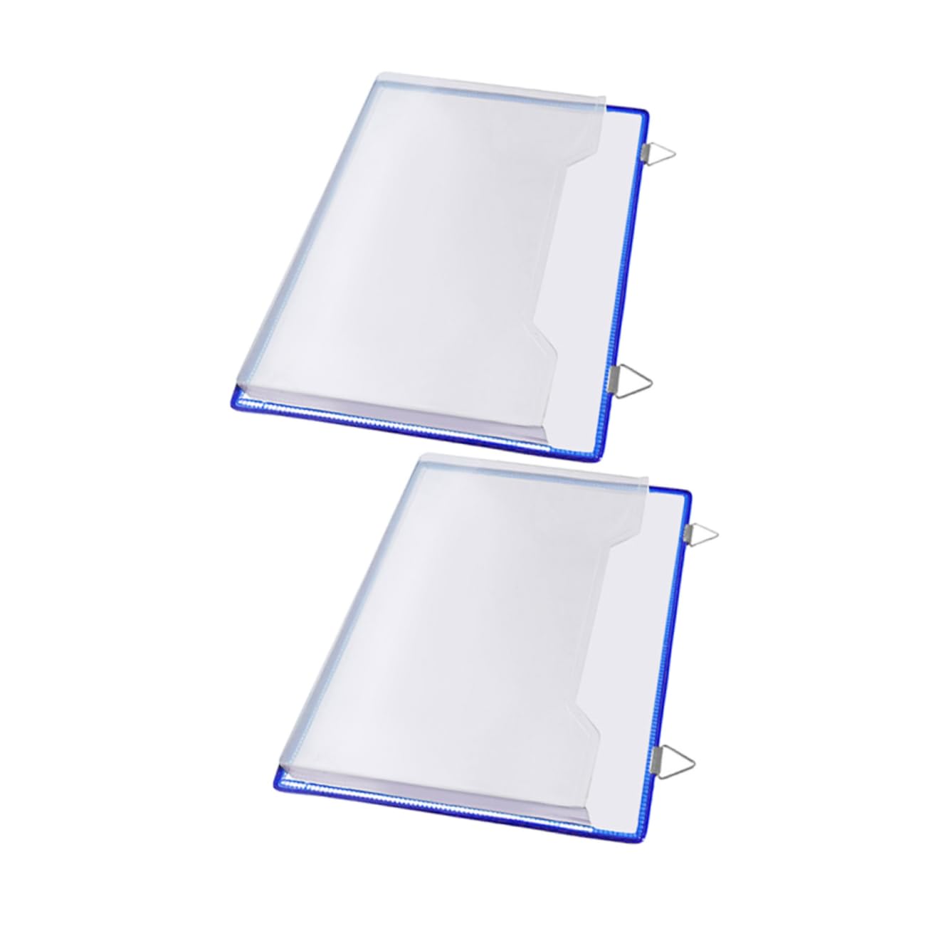 HOMSFOU 2pcs Hanging File Organizer Bag Clear File Folder for Documents Wall Mounted Storage for Home Office School Use Convenient Display Pouch