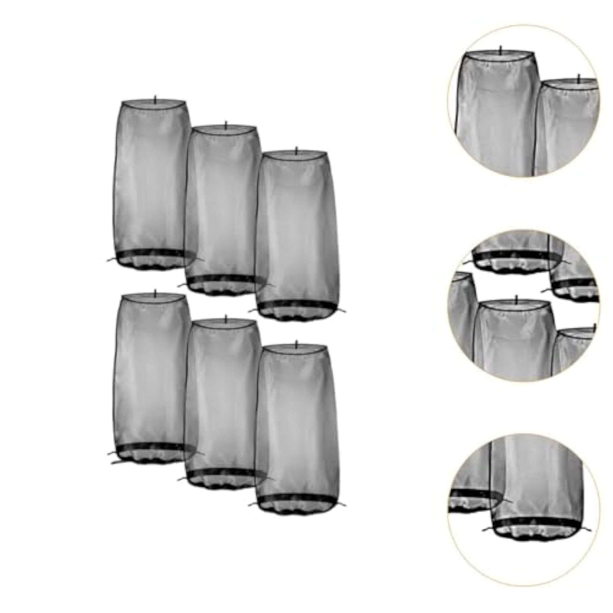 6Pcs Wig Storage Bag Portable with Drawstring