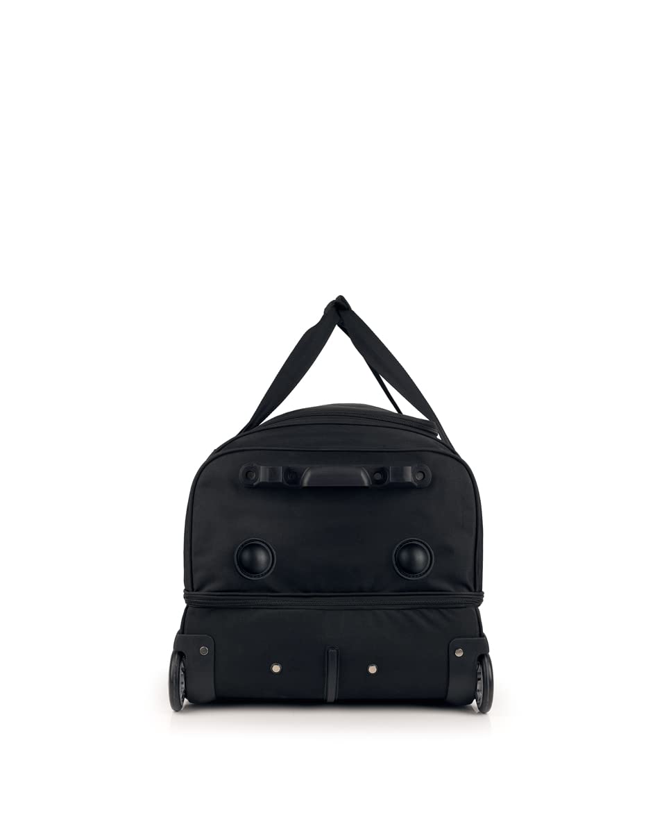 Gabol - Bolso de Viaje Extra Grande con Ruedas Week Eco 83x39x36cm y Capacidad 116L - Interior Forrado con Compartimentos - con Asa de Mano - Diseño Español en Poliéster Reciclado RPET - Negro