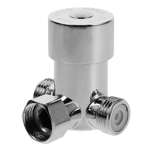 STOBOK Hot Cold Water Mixing Valve Temperature Control Sturdy Copper Easy Install Kitchen Bathroom Faucet