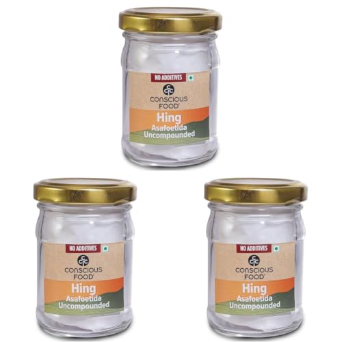 Image of Conscious Food Asafoetida, 10 gm | 100% Pure Hing | Non Compounded | Extra Strong & Hand Pounded (Pack of 3)