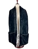Wolf Essentials AnyWear Collection – CozyCarry Recycled Fleece 6-Pocket Scarf, Black