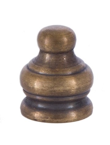 Image of B&P Lamp 11 /16 Inch Brass Brass Pyramid Finial, Tap 1 /8F