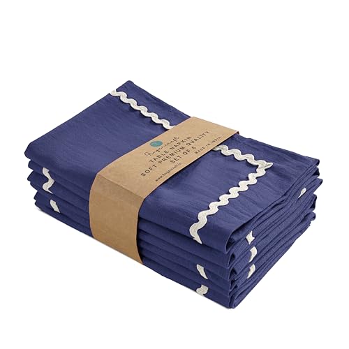 Servilletas de tela de algodón Navy pack 6 miniatura 5