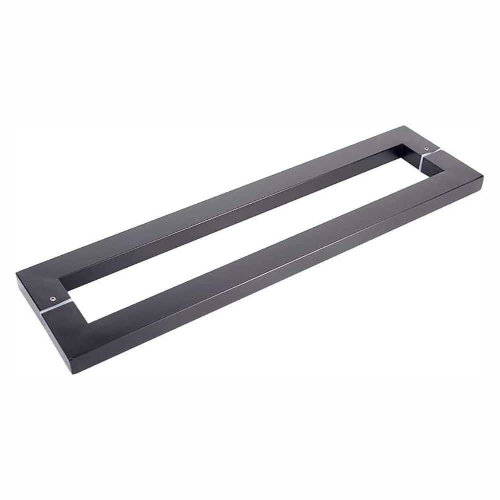 Poignée de porte coulissante en acier inoxydable noir pour cabine de douche en verre