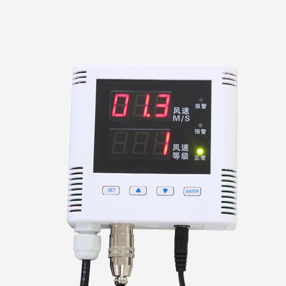 Windmesser，Windgeschwindigkeitsmessgerät，intelligentes Alarm-Anemometer，3 Lüfterblätter，hochpräziser intelligenter Windgeschwindigkeitsmesser，Windgeschwindigkeitsmesser DC12-24V (10MM)