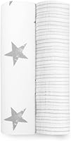 aden + anais Muslin Swaddle Blankets 2 Pack Dusty - Breathable Boutique Newborn Swaddles for Boys & Girls, Ideal Baby Shower Gift