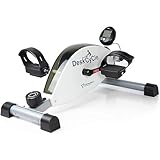 DeskCycle Under Desk Bike Pedal Exerciser with Standard Height - Stationary Bikes for Home & Office (White)