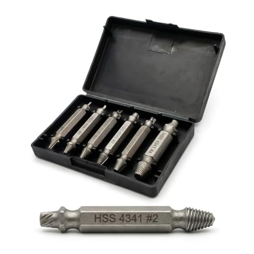 6Pcs Double Head Screw Extractor Damaged Screw Extraction Tool Set
