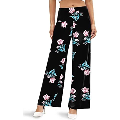 ANRILITA 2023 Wide Leg Palazzo Pants for Women Dressy Hight Waist Casual Flowy Stretchy Comfy Lounge Pants Trousers Cover