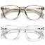 2 Pack - Transparent Grey / Clear