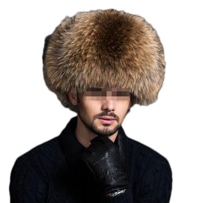 Zimowa męska sztuczna czapka futrzana rosyjska czapka futrzana czapka rosyjska męska czapka narciarska, A-58-60cm,A-58-60cm
