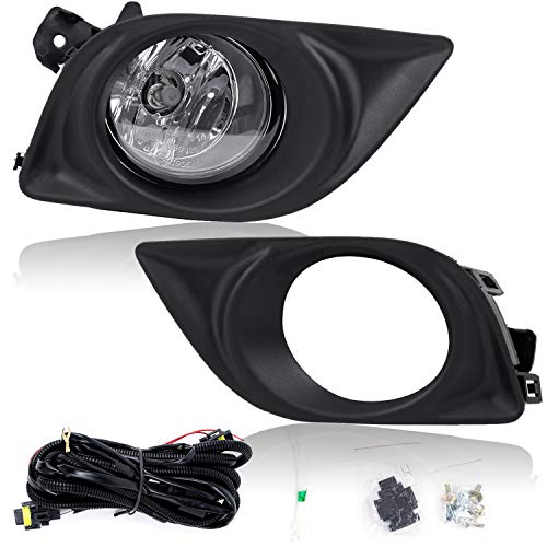 RP Remarkable Power, Fit For 2012 2013 2014 Versa Sedan Fog Lights Clear Lens Bumper Lamps Kit NEW FL7064