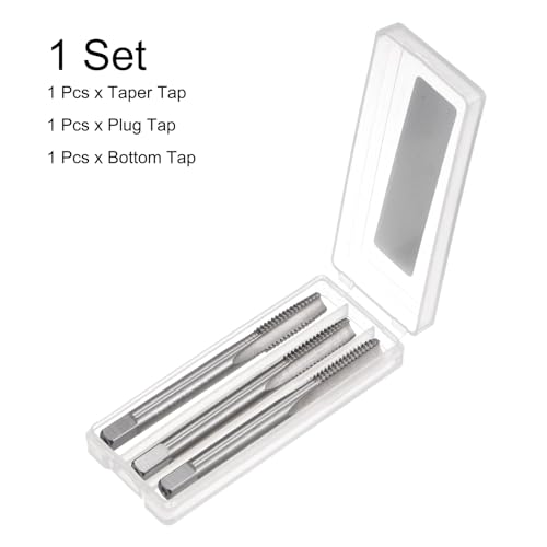 Uxcell A24042300UX0979 3Pcs Metric Hand Tap Set, M8 X 1.25 Taper/Plug/Bottom Thread Screw Taps thumb #6