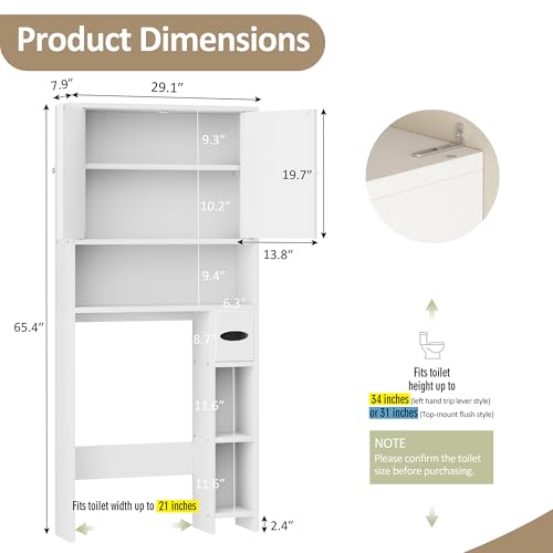 Bathroom-Storage-Cabinet-Over-Toilet-with-Toilet-Paper-Holder-Stand-Freestanding-Bathroom-Storage-Organizer-Cabinet-Space-Saver-WAdjustable-Shelf-White