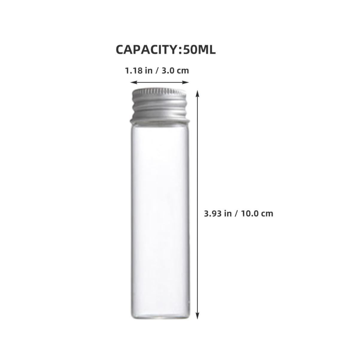 Glasfläschchen aus Glas 50 Ml mit Schraubverschluss 30 Stück Transparente Kleine Fläschchen Einfache Beobachtung und Vielseitige Verwendung für Laborproben