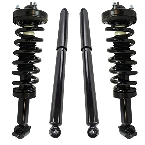 Image of TRQ Front and Rear Complete Strut Assembly & Shock Absorber Kit Complete Strut & Coil Spring Assembly Compatible with 2014 Ford F-150