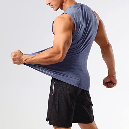 Mens Workout Muscle Tanks Gym Vest Fitness Jogging Sports Tank Tops Quick-Dry T49T514
