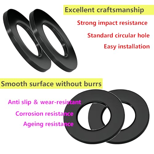 Ctyjia 20 PCS Nylon Washers, Black Nylon Washers, M4 Spacer Washer, Flat Washers, Tap Sealing Gasket, 9mm OD, 4mm ID, 1mm THK - Image 4