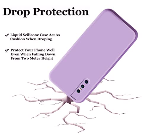 Image of A rtistque Liquid TPU Silicone Matte Shockproof Flexible with Camera Protection Soft Back Cover Case for Vivo V15 Pro - Purple