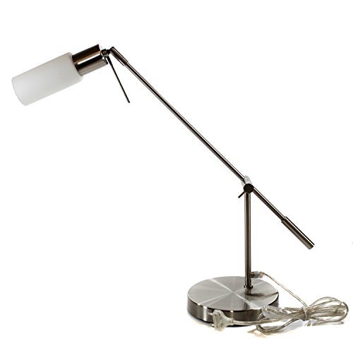 Designer LED Tischleuchte inkl. sparsamen 3 Watt Leuchtmittel, Edelstahl matt gebürstet. Hochwertige Verarbeitung & Modernes Design!! Tischlampe, Standleuchte, Stehlampe, Schreibtischleuchte, Schreibtischlampe …