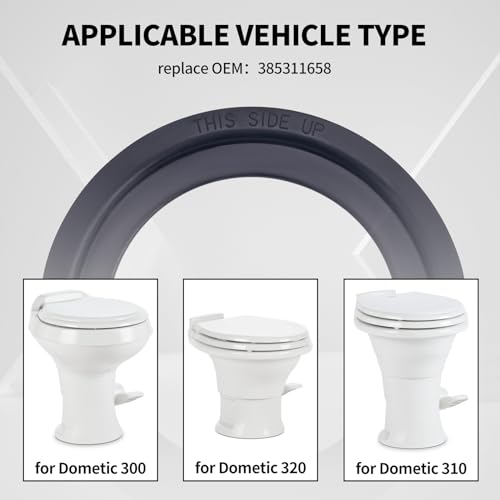 Image of TIANYAN 385311658 RV Toilet Seal Gasket fit Replacement for Dometic 300 310 320 Series Pedal Toilets Flush Ball Seal Gasket Prevent Leakage (2pc)