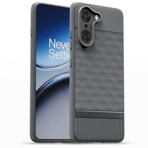 Image of Pikkme Back Cover for Oneplus Nord CE 5 5G Camera Protection 3D Hexa Cube Design Silicone Protective Bumper Case (Grey)