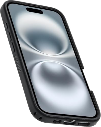 Image of OtterBox iPhone 16 (Only) - Symmetry Series+ Case - Black - Snaps to MagSafe - Ultra-Sleek - Raised Edges Protect Camera & Screen - Non-Retail Packaging