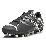 PUMA Men's ATTACANTO Firm Artifical Ground Sneaker, Black-Silver Mist, 7