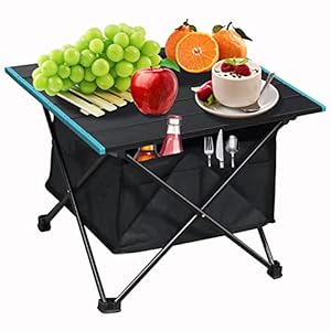 Small Folding Table,Portable Camping Table with Carry Bag,Aluminum Beach Table,Outdoor Folding Table,Lightweight Folding Patio Table,Waterproof Camp Table for Outdoor Indoor for Rv,Cooking,Festival