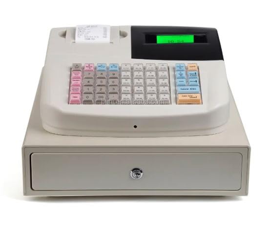 Fipka-Marker-Unisan-Cash-RegisterR-modeLCD-Operator-display-8-digits-7seg-LED-customer-display-General-Purpose-Cash-Register-ISC-50SM-Ivory