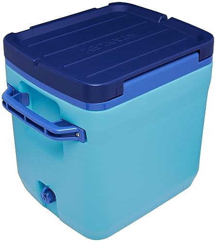 Image of Stanley Adventure Outdoor Cooler 30 qt | Heavy Duty Outdoor Camping Cooler with Easy Carry Side Handles | 4 Days Cooling Ice Chest for 40 Cans | Flat Top Doubles as Seat | BPA-Free | Pool