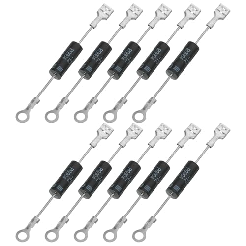 NIYANGLE 10 piezas Kit de Diodos de Alta Tensión para Horno Microondas de Repuesto Unidireccionales Resistentes Altas Temperaturas Compatibles con Microondas Estándar Fáciles de Instalar y