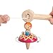 WFF Spielzeug Holz Kreisel Spielzeug mit Metallboden zu Längerer, sicheres ungiftiges Ausziehbare Kinder Spielzeug for Jungen und Mädchen im Alter von 3-6 Drehen (Color : 1 Piece)