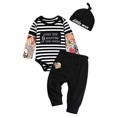 Fommy Baby Boy Letter Print Romper Set Cover