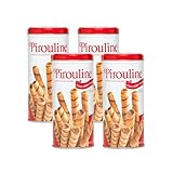 Pirouline Rolled Wafers – Chocolate Hazelnut – Rolled Wafer Sticks, Crème Filled Wafers, Rolled Cookies for Coffee, Tea, Ice Cream, Snacks, Parties, Gifts, and More – 3.25oz Tin 4pk