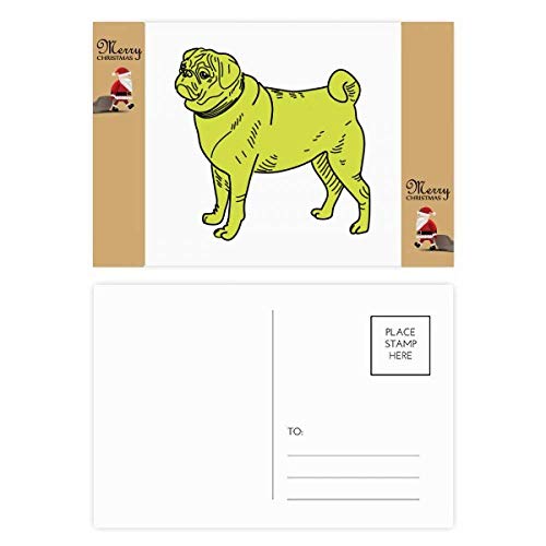 Cartes postales de remerciement motif chien jaune pour ne plus manquer de cartes à écrire