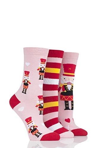 Sock Shop Femme Wild Feet casse Noisette Cotton Chaussettes Paquet de 3 Multi 36-40