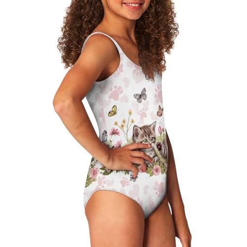 Image of YEXIATODO Kids One Piece Swimsuit for Teen Girls Womens Bathing Suit High Waist Bikini Set Girls Swimsuit for 7-18 Years Old