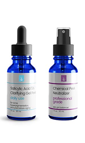 Salicylic Acid 5% Solution & Neutralizer (30 mL each) by Pure Organic Ingredients, Daily Use Facial Serum, Effective Yet Gentle, Treats Acne, Hyper-Pigmentation, Premature Aging