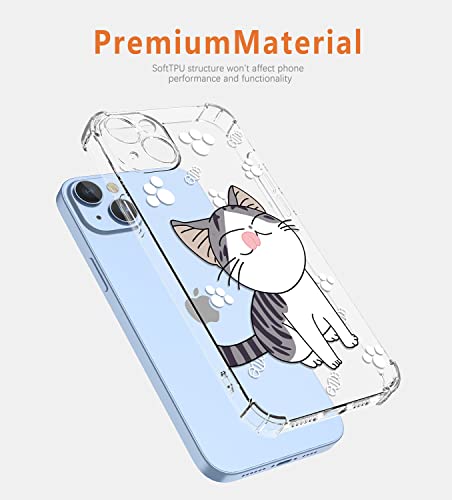 XINYEXIN Clear Case for Xiaomi Poco M6 Pro Cute Kitten Pattern Design Slim Shockproof Transparent Soft TPU Bumper Case Protective Cover - Image 2