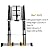 YHKJLYH Ladders Extra Tall Telesladder Alumimulti-Purpose Extension Ladders with Stabilizer Bar Portable Foldable Loft Collapsible DIY Tool Load 150Kg/Black/6.2M/20 Ft Convenient (Color : Black, Siz